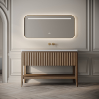 Kensington Vanity Unit & Stone Basin 1200mm Smoked Oak